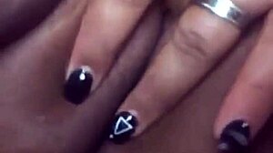 my girlfriend masturbates her wet pussy