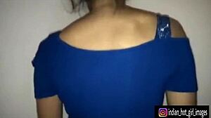 Horny indian desi teen couple homemade big cock tits blowjob action
