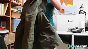 Alex Harper caught shoplifting fucked hard in office