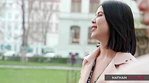 imagine a fat cock wrecking cindy shine's tight student pussy outdoors