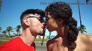 i love japanese-brazilian beauty's naked street triple anal