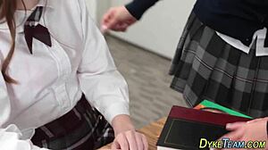 Teen Lesbians Lick Babe