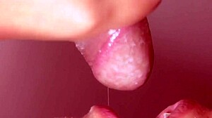 Japanese babe craves monster cock close-up, swallows every cum drop