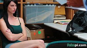 Alex Harper caught shoplifting fucked hard in office