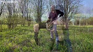 Wild public fuck gets watched by strangers as we pound her tight ass deep!