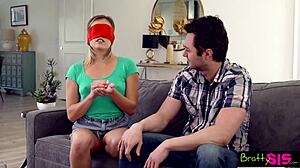 stepsister begs banana stretch on her tight pussy now