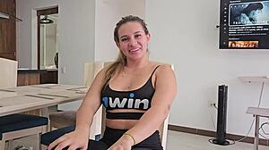 Colombian Blonde Sucks Dick for Cuckold Husband's Rent Debt