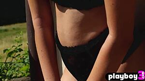 French girl bares her naked curves