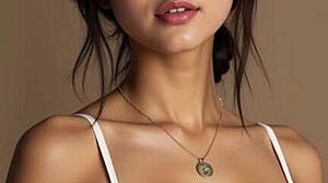 thai girl flaunts BIG TITS BOOBS in sexy lingerie dress scene