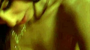 Indian milf brunette gives fantastic deep fellatio handjob fingering lick