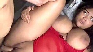 He pounds latina deep doggy style hard