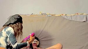 mommy dominatrix fingers ass and pegs guy into submission