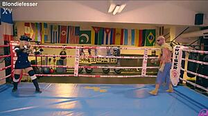 Cosplay Street Fighter Blondie Fesser as Kolin Takes Brutal Hard Fucking!