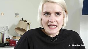 Luisa's Close-Up Pussy Quivers Through Drenching Squirting Orgasm with Natural Tits Bouncing