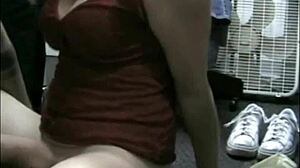 Fucking My Friend's Tight Pussy Over Desk in Office Heat