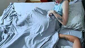 Step Mom Jerks and Rides Son's Huge Cock in Hotel Shame