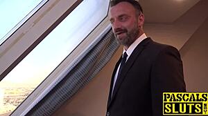 Ariell Aquinas takes rough anal doggystyle pounding then gulps down hot jizz load!