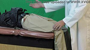 scarlett johnson gags deepthroats during vag inspection