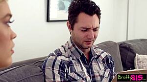 stepsister begs banana stretch on her tight pussy now