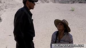 brazilian brunette paisley parker sucks cop cock outdoors first time