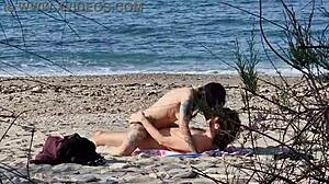 Passionate Beach Lovers Explode in Squirting Orgasms Doggystyle