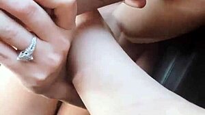 Risky Roadside Fuck with Blonde Wife Ends in Facial Cumshot!