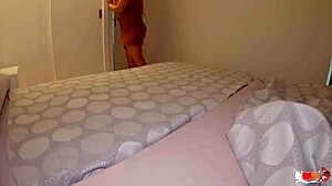 one bed shared by stepson and stepmom sparks forbidden taboo rough pov creampie homemade big tits action