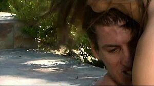 i spread wide outdoors while he pounds my milf ass fast and hard