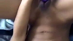 Sexy ebony neighbor shares freaky solo tease on hangouts