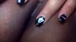 my girlfriend masturbates her wet pussy