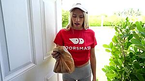 Khloe Kapri's braces shine as busty blonde squirts hard on Conor's wet cock riding cowgirl!