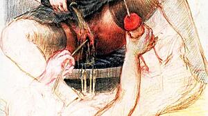 vintage erotic art captures hairy retro antique scenes in classic style