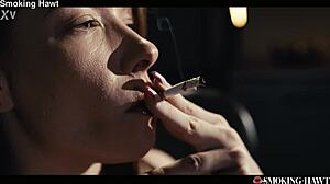 smoking redhead sata jones rides reverse cowgirl on big shaft before deep finish