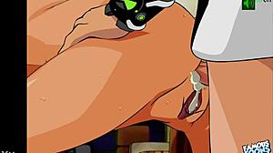 my cousin joins gwen tennyson's tight anal threesome pounding