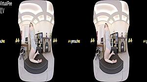 i get so turned on watching kinky redhead soak clothes in her warm piss