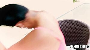 JUICY BRUNETTE MAXINE X POUNDS PUSSY WITH DILDO IN HOMEMADE SQUIRT ORGY