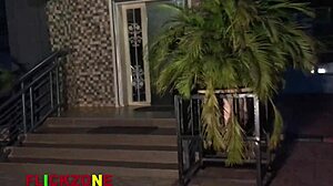 Chubby ebony neighbor oils huge natural tits and big ass for homemade sex romp