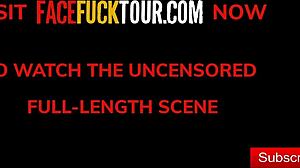 shy amateur cutie chokes on monster cock first deepthroat facial blast