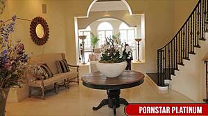 havana ginger straps on and pounds chad diamond's ass hard