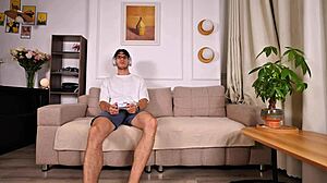 my nerdy stepsis bugs my games so i fuck her tight shaved pussy doggystyle