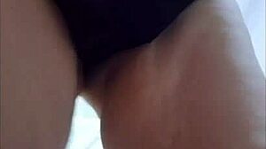 CURVY STEPMOM FLASHES FAT BELLY LEGS TITS IN LINGERIE FOR SECURITY CAM!