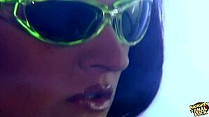 that woman tried saying something but got interrupted hard in vintage scene with rough action