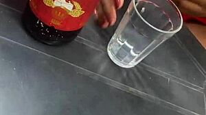 brazilian black lingerie slut exibida fucked by married man at public bar