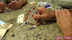 i meet this hot blonde tranny carol penelope who blows and fucks two guys hard