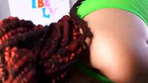 damn red thick bitch slobs dildo till she squirts hard