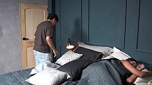 Stepmother Shares Hotel Bed With Stepsons Big Cock Fucks Milf Big Tits Ass Lick