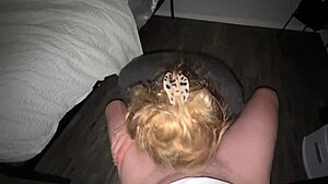 Shy wife oils big tits for monster cock titfuck cum explosion