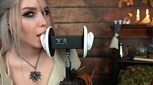 ciri cosplay whispers seductive asmr roleplay in tight costume
