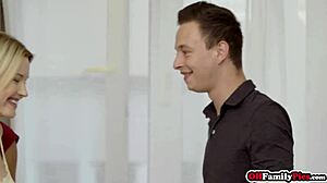 Watch these bisexual teen stepsis devour stepbro's monster cock!