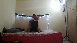 hot young brazilian bares her big ass for christmas fun